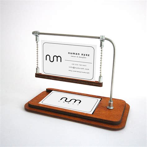 business card holder desk cute